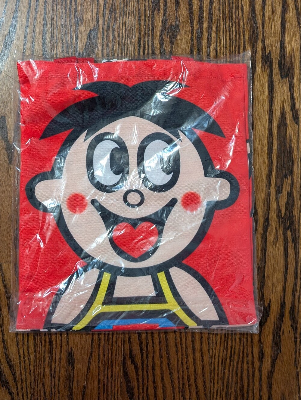 NWT Want Want Hot Kid Mascot Red Canvas Tote Bag